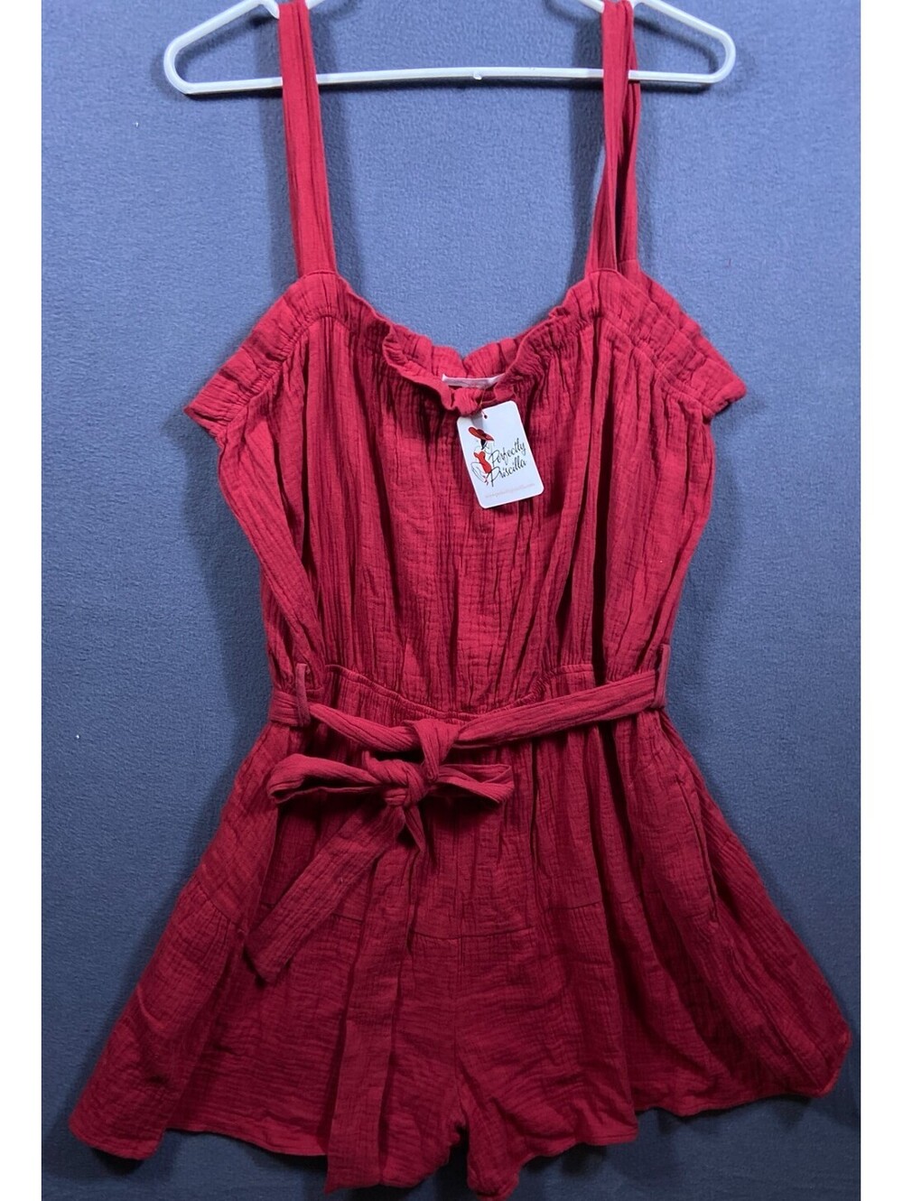 NEW Perfectly Priscilla Heading On Out Romper Rust Modern Romanticism 3XL NWT!